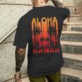 Aloha Hawaii Palm Trees Paradise Beach Holiday Summer T-Shirt mit Rückendruck Geschenke für Ihn