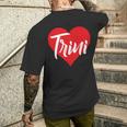 Amo A Trini Primer Nombre Yo Corazón Camiseta Hombre Estampado Espalda Regalos para él