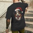 Australian Shepherd Hund Hunde Weihnachten Gassi Hundefan T-Shirt mit Rückendruck Geschenke für Ihn