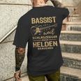 Bassist Weil Drummzeuger Auch Helden Nauch Bass T-Shirt mit Rückendruck Geschenke für Ihn