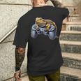 Bearded Dragons Playingideo Game Reptile Pagona Gamers T-Shirt mit Rückendruck Geschenke für Ihn