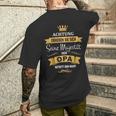 Best Grandpa Birthday King Majesty Crown T-Shirt mit Rückendruck Geschenke für Ihn