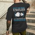 Only The Best Uncle Get Promoted To Godfather Father's Day Men's T-shirt Back Print Gifts for Him