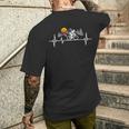 Bicycle Heartbeat Cyclist Road Bike T-Shirt mit Rückendruck Geschenke für Ihn