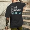 Big Medium Little BrotherT-Shirt mit Rückendruck Geschenke für Ihn