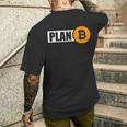 Bitcoin Plan B Cryptocurrency Investor Btc Merchant T-Shirt mit Rückendruck Geschenke für Ihn