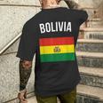 Bolivia Bolivian Flag Acation Travel Souvenir T-Shirt mit Rückendruck Geschenke für Ihn