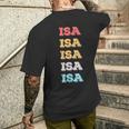 Bonito Regalo Personalizado Con Nombre Isa Camiseta Hombre Estampado Espalda Regalos para él