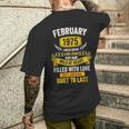 Born In February 1975 Vintage February 1975 Birthday Men's T-shirt Back Print Gifts for Him