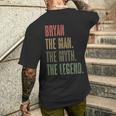 Bryan The Man The Myth The Legend Mythos Legend Name T-Shirt mit Rückendruck Geschenke für Ihn