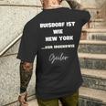 Buisdorf Ist Wie New York T-Shirt mit Rückendruck Geschenke für Ihn