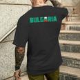 Bulgaria Flag Colours Souvenir Travel T-Shirt mit Rückendruck Geschenke für Ihn