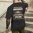 Bus Driver Grandpa T-Shirt mit Rückendruck Geschenke für Ihn