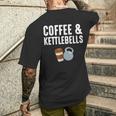 Café Y Pesas Rusas Gimnasio Fitness Entrenamiento Kettlebell Camiseta Hombre Estampado Espalda Regalos para él