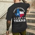 Californie Texas Dictons Patriotique Fierté Texan T-shirt imprimé au dos Cadeaux pour lui