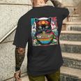 Cats Ramen Noodle Japanese Anime Kawaii Cat Men's T-shirt Back Print Gifts for Him Cats Ramen Noodle Japanese Anime Kawaii Cat Men's T-shirt Back Print Gifts for Him