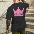 Chantal Name First Name Crown Pink Princess Jga T-Shirt mit Rückendruck Geschenke für Ihn