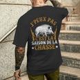 Chasseur Humour Sanglier J'peux Pas C'est La Saison Chasse T-shirt imprimé au dos Cadeaux pour lui