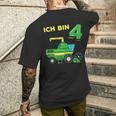 Children's Birthday Ich Bin 4 Jahre Landwirt Combine Harvester T-Shirt mit Rückendruck Geschenke für Ihn