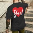 Con El Nombre I Love Yael I Heart Named Camiseta Hombre Estampado Espalda Regalos para él