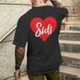 Con Nombre I Love Sidi I Heart Named Camiseta Hombre Estampado Espalda Regalos para él