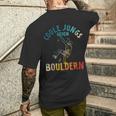 Coole Boys Go Bouldering Climbing Children's T-Shirt mit Rückendruck Geschenke für Ihn