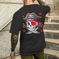 Corazones De Sanalentín Con Forma De Calavera De Pirata Lindos Corazones Familiares Y Niños Pequeños Camiseta Hombre Estampado Espalda Regalos para él