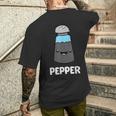 Costume De Poivre Et De Sel Assortis T-shirt imprimé au dos Cadeaux pour lui
