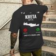 Crete Call An Greece Island Holiday Travel S T-Shirt mit Rückendruck Geschenke für Ihn