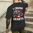 I Crush Hearts Valentines Day Monster Truck Boys Toddler Men's T-shirt Back Print Gifts for Him