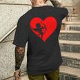 Cupid With Bow And Arrow Fun Love Heart T-Shirt mit Rückendruck Geschenke für Ihn