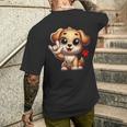Cute Puppy Love You Sign Language Asl Dog Lover Men's T-shirt Back Print Gifts for Him