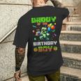 Daddy Of The Birthday Boy Party Video Gamer Pixel Number Men's T-shirt Back Print Gifts for Him