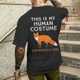 Das Ist Mein Menschen I'm Really A Fox T-Shirt mit Rückendruck Geschenke für Ihn