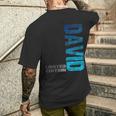 David Name First Name Boy Man Birthday T-Shirt mit Rückendruck Geschenke für Ihn