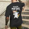 Death Metal Unicornio Hard Rock Hard Metal Camiseta Hombre Estampado Espalda Regalos para él