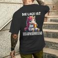 Die Lage Ist Besäufniserregend Carnival Costume T-Shirt mit Rückendruck Geschenke für Ihn