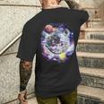 Disco Ball In Space Galaxy Club Retro T-Shirt mit Rückendruck Geschenke für Ihn