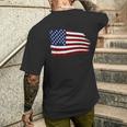 Distressed Us Usa Flag Stars And Stripes American T-Shirt mit Rückendruck Geschenke für Ihn