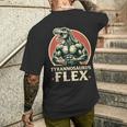 Divertido Bodybuilder Tyrannosaurus Flex Gym T-Rex Dinosaur Camiseta Hombre Estampado Espalda Regalos para él