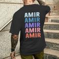 Divertido Regalo Nombre Amir Personalizado Primer Nombre Camiseta Hombre Estampado Espalda Regalos para él