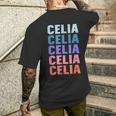 Divertido Regalo Nombre Celia Personalizado Primer Nombre Camiseta Hombre Estampado Espalda Regalos para él