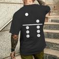 Domino Stein 2 Pieces 6 Pieces Carnival Costume T-Shirt mit Rückendruck Geschenke für Ihn