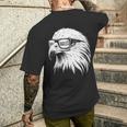Eagles Face With Sunglasses Vintage Eagle Eyes Bird Lover Men's T-shirt Back Print Gifts for Him