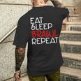 Eat Sleep Brawl Repeat Gamer Gamer Game Children's Star T-Shirt mit Rückendruck Geschenke für Ihn