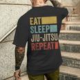 Eat Sleep Jiu-Jitsu Repeat Jiu-Jitsu Sin Mangas Camiseta Hombre Estampado Espalda Regalos para él