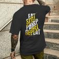 Eat Sleep Padel Repeat Padel Tennis Divertido Padelista Sin Mangas Camiseta Hombre Estampado Espalda Regalos para él