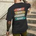 Eat Sleep Soccer Repeat Boys Soccer Lovers & Players Men's T-shirt Back Print Funny Gifts