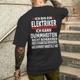 Electrician Humour Saying Electrician T-Shirt mit Rückendruck Geschenke für Ihn