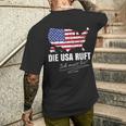 Emigration Usa Farewell Gadgets America Emigrant T-Shirt mit Rückendruck Geschenke für Ihn